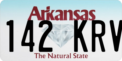 AR license plate 142KRV
