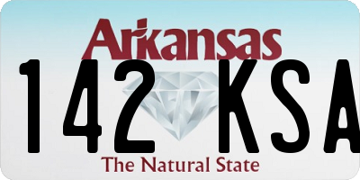 AR license plate 142KSA