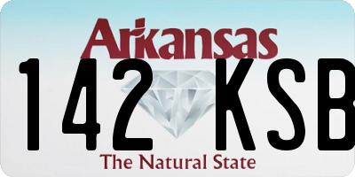 AR license plate 142KSB