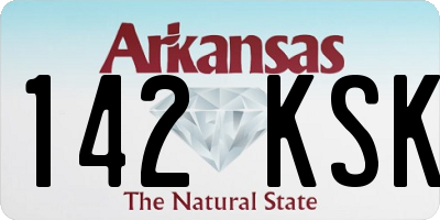 AR license plate 142KSK