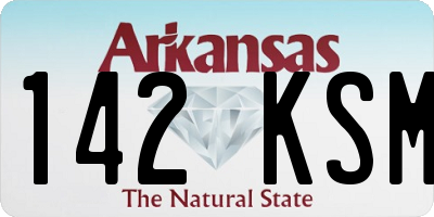 AR license plate 142KSM