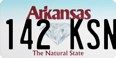 AR license plate 142KSN