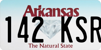 AR license plate 142KSR