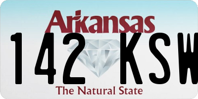AR license plate 142KSW