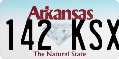 AR license plate 142KSX