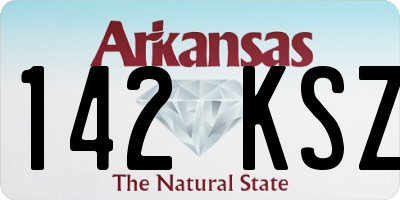 AR license plate 142KSZ