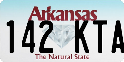 AR license plate 142KTA