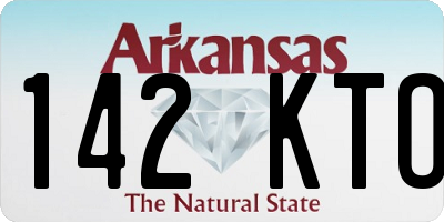 AR license plate 142KTO