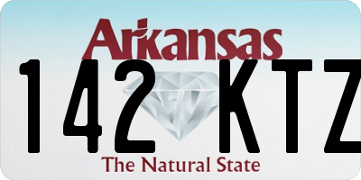 AR license plate 142KTZ