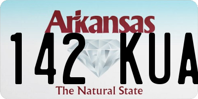 AR license plate 142KUA