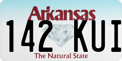 AR license plate 142KUI