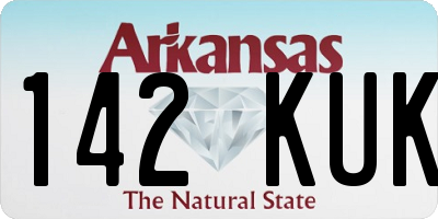AR license plate 142KUK