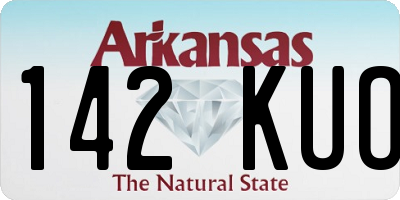 AR license plate 142KUO