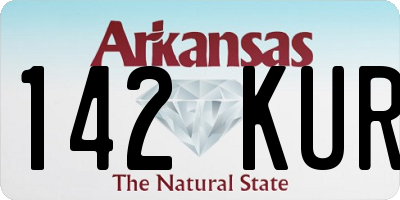AR license plate 142KUR