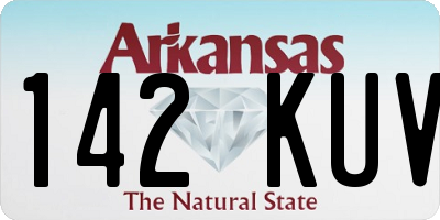 AR license plate 142KUV