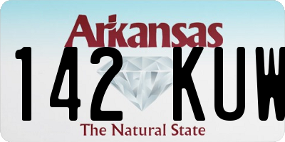 AR license plate 142KUW