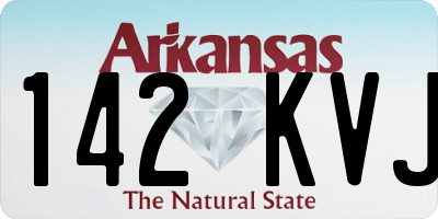 AR license plate 142KVJ