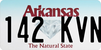 AR license plate 142KVN