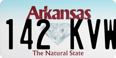 AR license plate 142KVW