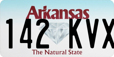 AR license plate 142KVX