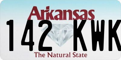 AR license plate 142KWK