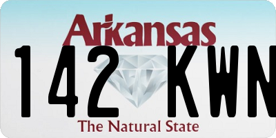 AR license plate 142KWN