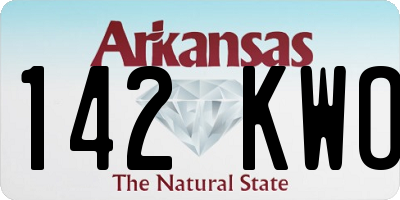 AR license plate 142KWO