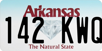 AR license plate 142KWQ