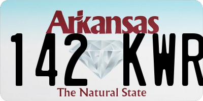 AR license plate 142KWR