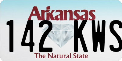 AR license plate 142KWS