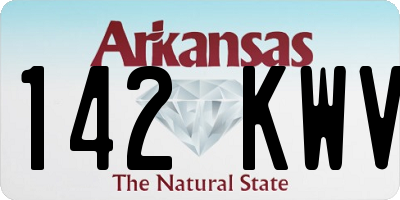 AR license plate 142KWV