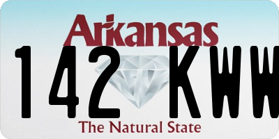 AR license plate 142KWW
