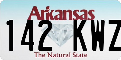AR license plate 142KWZ