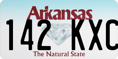 AR license plate 142KXC