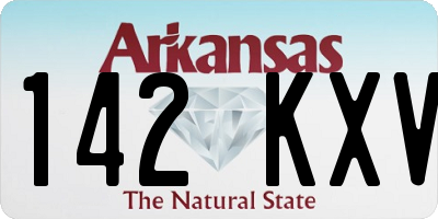 AR license plate 142KXV