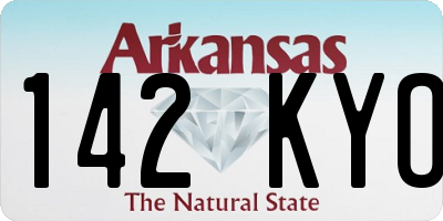 AR license plate 142KYO