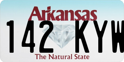 AR license plate 142KYW