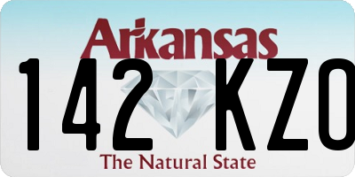 AR license plate 142KZO
