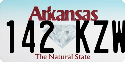 AR license plate 142KZW