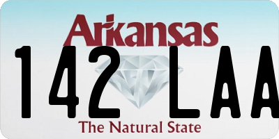 AR license plate 142LAA