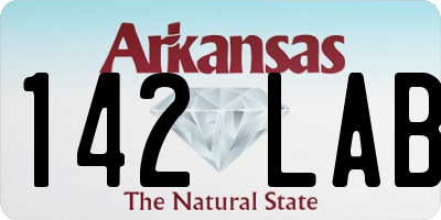 AR license plate 142LAB