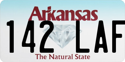 AR license plate 142LAF