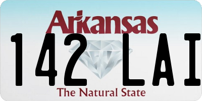 AR license plate 142LAI