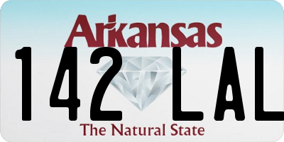 AR license plate 142LAL