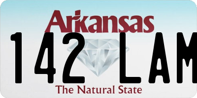AR license plate 142LAM
