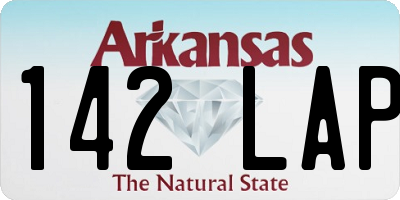 AR license plate 142LAP