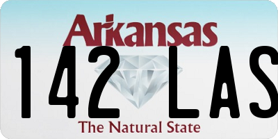 AR license plate 142LAS