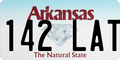 AR license plate 142LAT