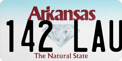 AR license plate 142LAU