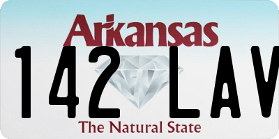 AR license plate 142LAV